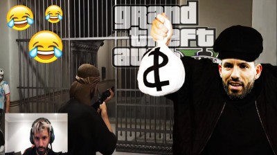 The Kun Agüero steals a bank | GTA V