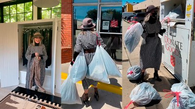 Diane Keaton hace limpieza de armario y dona la ropa que no se pone