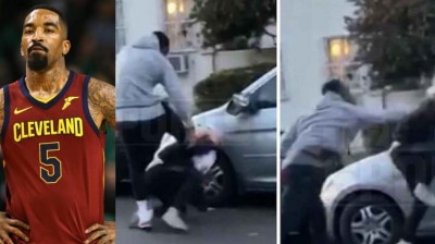 Paliza de JR. Smith a un manifestante