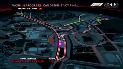 F1 2020 presents the Hanoi circuit with a gameplay