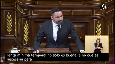 Santiago Abascal: "La renta mínima es un augurio de pobreza"