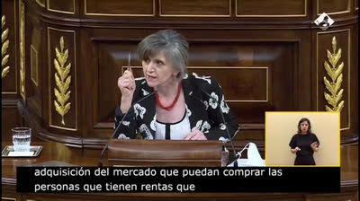 María Luisa Carcedo defiende el Ingreso Mínimo Vital en el Congreso