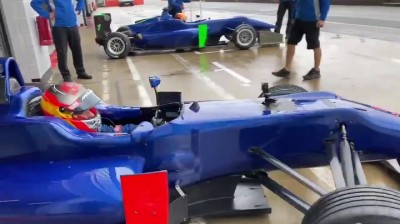 Carlos Sainz and Lando Norris prepare in an F3