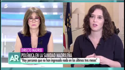 Isabel Díaz Ayuso: "Yo en todo momento he antepuesto la vida y la salud"