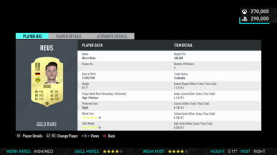 How Marco Reus is in FUT 20