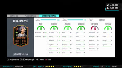 Zlatan Ibrahimovic Scream (88) in FUT 20 - Review