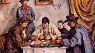 The world's most valuable painting "The Card Players" by Cezanne