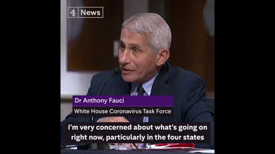 Dr. Fauci: "Estoy muy preocupado. Los números hablan por sí mismos. Vamos en la dirección equivocada"