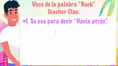 The use of the word "Back" in English