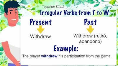 Verbos irregulares. De la T a la W