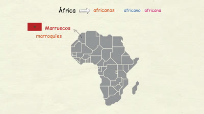 Los países de África en castellano