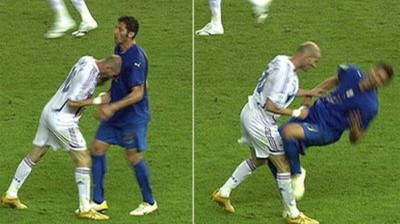Zidane's header to Materazzi in the 2006 World Cup Final