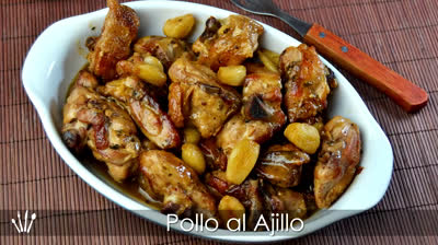 Receta de pollo al ajillo