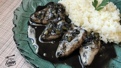 Recipe squids in black ink sauce