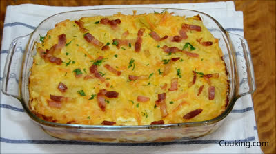 Receta de patatas gratinadas con bacon