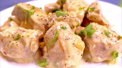 Pechuguitas de pollo con queso.