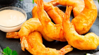 Spanish style fried prawns.