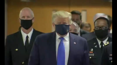 Video de Donald Trump con mascarilla