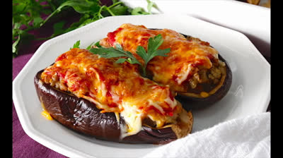 Berenjenas rellenas de carne picada