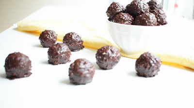 Ferrero Rocher style chocolate balls.