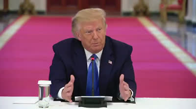 President Donald Trump: "Fake news phony polls...We're doing well in Georgia. We're doing well in Texas."