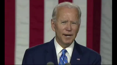 Joe Biden: "When Donald Trump thinks about climate change -- the only word he can muster is 'hoax.' When I think about climate change -- the word I think of is 'jobs.