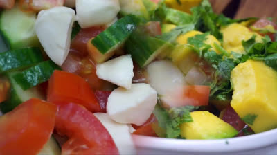 Delicious and varied salads