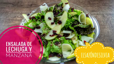 Delicious salad with apple