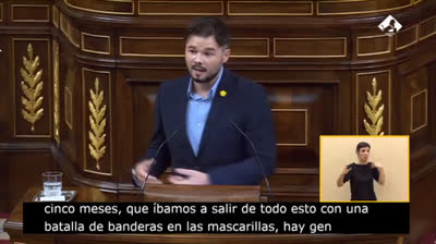 Rufián: "Lo que está pasando es una especie de 15M facha"