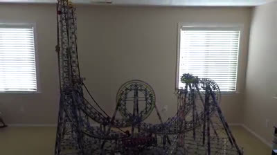 Miniature roller coaster with K'Nex | Déjà Vu
