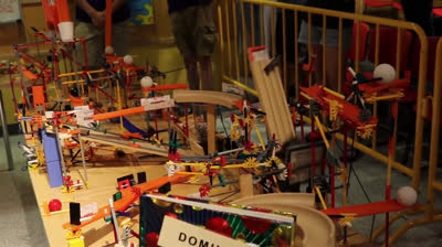 Circuit with 35,000 dominoes.