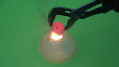 1000 degree metal ball against silicone implant