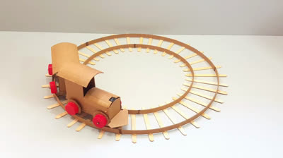 How to build a cardboard electric train in your house