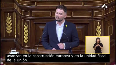 Gabriel Rufián: "La Unión Europea reconoce que pisarle el cuello a la gente, no sirve de nada. Solo sirve para ahogarla"