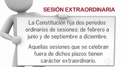 Periodos ordinarios de sesiones del Congreso y Sesiones extraordinarias