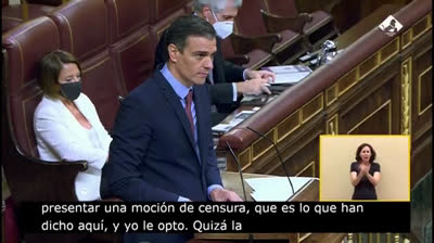 Sánchez a Abascal sobre la moción de censura: "Si tan urgente es para usted cambiar este Gobierno, ¿por qué espera a septiembre? ¿Qué pasa que se va de vacaciones?"