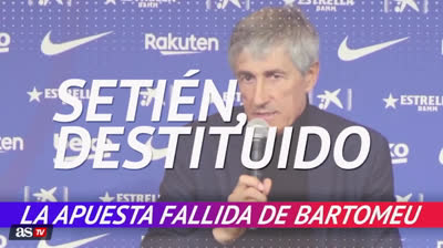 Quique Setién destituido como entrenador del Barça