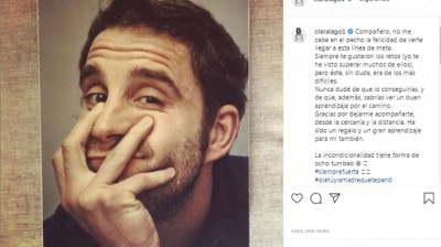 El emotivo mensaje de Clara Lago a Dani Rovira tras superar el cáncer