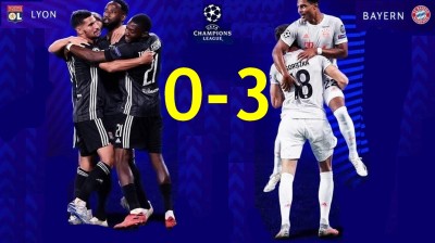 Bayern Munich vs Lyon ( 3-0)  Resumen  Goles y resultado narración español Champions League 2020