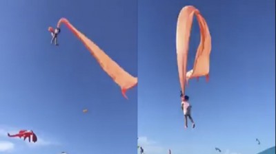 Una niña sale volando con una cometa al soltarla | Vídeo Completo