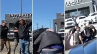 Policía de Sacramento patea la espalda de un hombre negro