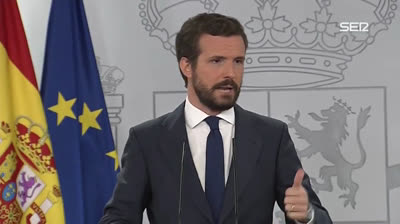 Pablo Casado tras la reunión con Pedro Sánchez