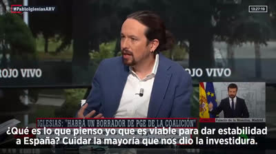 Pablo Iglesias: "Los Presupuestos se basarán en el acuerdo programático entre PSOE y UP"