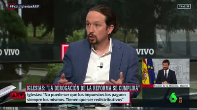 Pablo Iglesias promete bajar el IVA de las mascarillas: "El IVA es un impuesto injusto"
