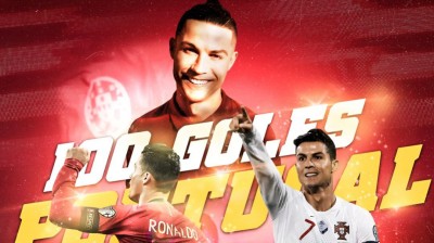Gol número 100 de Cristiano Ronaldo con Portugal de falta