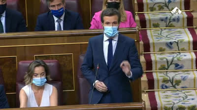 Pablo Casado pregunta a Pedro Sánchez "si ha derrotado el virus"