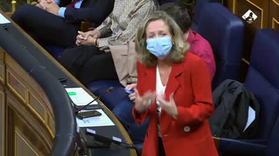 Nadia Calviño sobre la fusión de Bankia y Caixa Bank