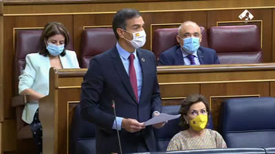 Pedro Sánchez a Laura Borrás: "El gobierno ha transferido 337 millones de euros a la Generalit para una vuelta al cole segura"