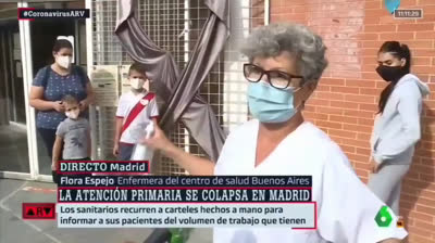 Enfermera en Vallecas: "No tienen ni idea de lo que estamos sufriendo"