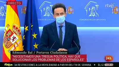 Edmundo Bal: "Le he dicho a la vicepresidenta que con Bildu, ERC, Rufián, Torra y Otegui no"